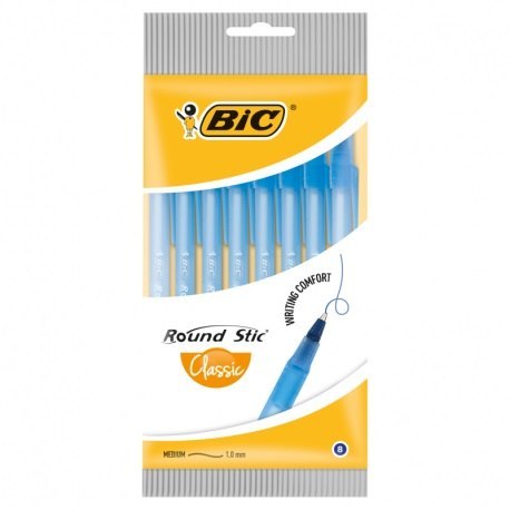 CLOSE PEN ROUND BLUE PACK OF 8 PCS. BIC 928497